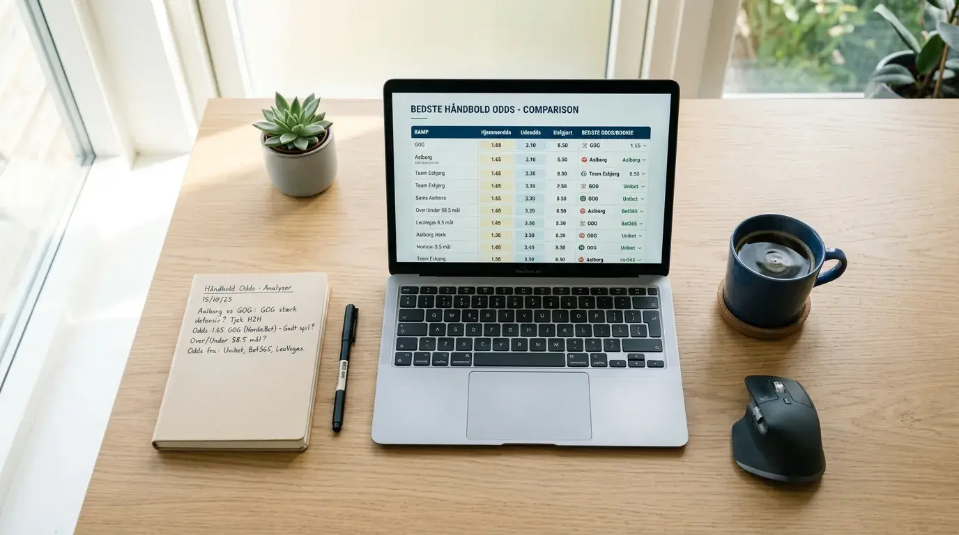 Guide til at finde og sammenligne de bedste håndbold odds på tværs af danske bookmakers