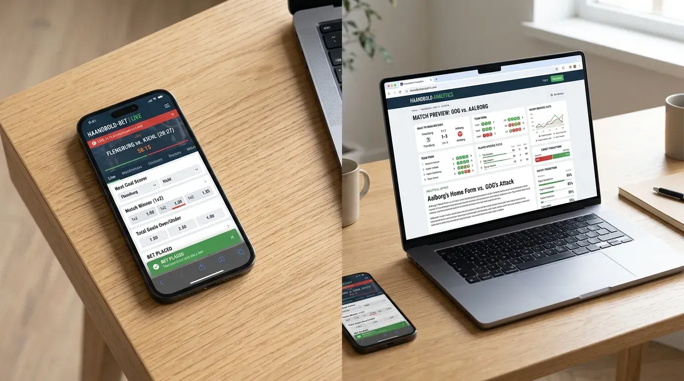 Sammenligning af mobil og desktop til håndbold betting med fordele, ulemper og brugerdata